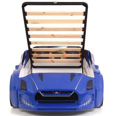 Дитяче ліжко машина GTR Blue 190х90 см з підсвіткою, музикою, шкіряний салон, пультом
